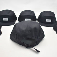 Load image into Gallery viewer, Black 5 panel hat
